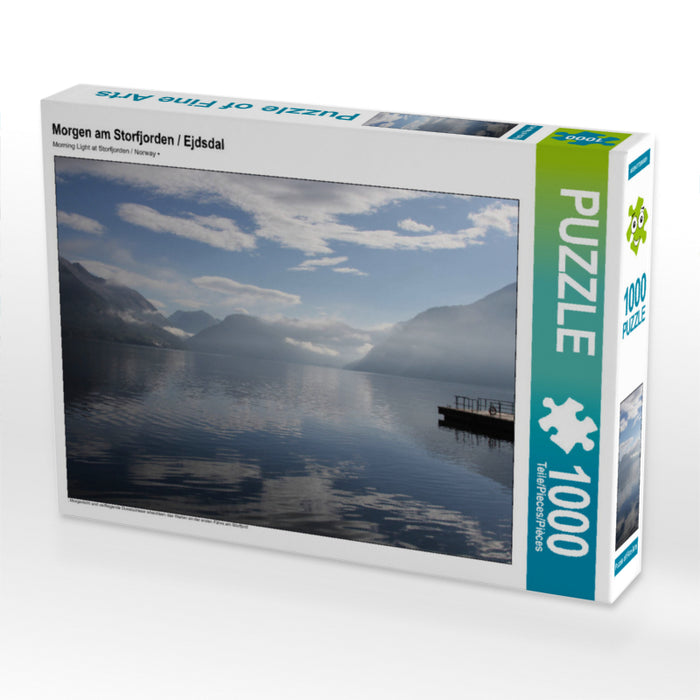 Morgen am Storfjorden / Ejdsdal 1000 Teile Puzzle quer - CALVENDO Foto-Puzzle'