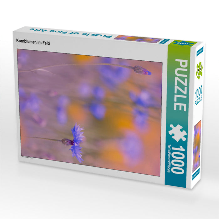 Kornblumen im Feld 1000 Teile Puzzle hoch - CALVENDO Foto-Puzzle'