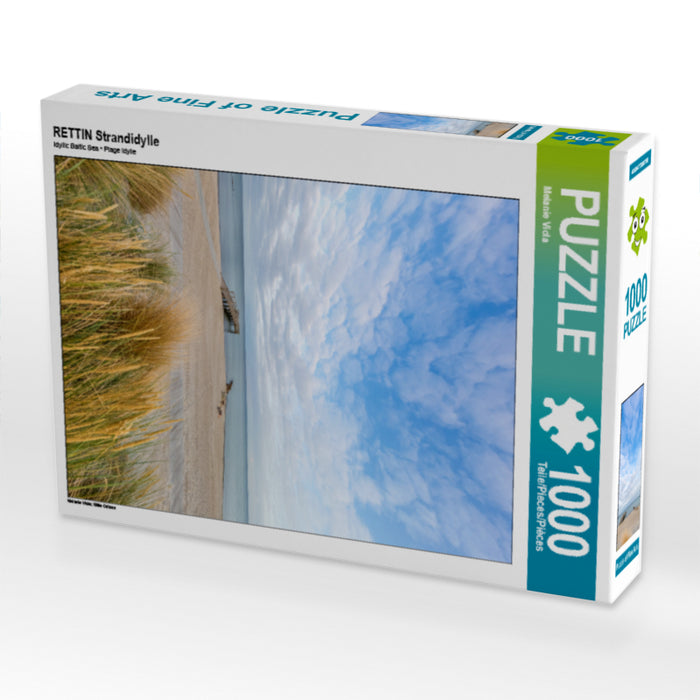 RETTIN Strandidylle 1000 Teile Puzzle hoch - CALVENDO Foto-Puzzle'