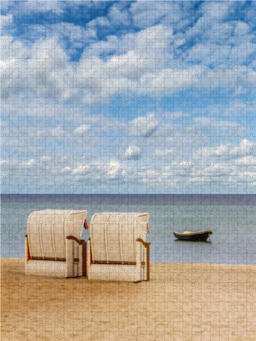 SIERKSDORF Idyllischer Blick auf die Ostsee 1000 Teile Puzzle hoch - CALVENDO Foto-Puzzle'