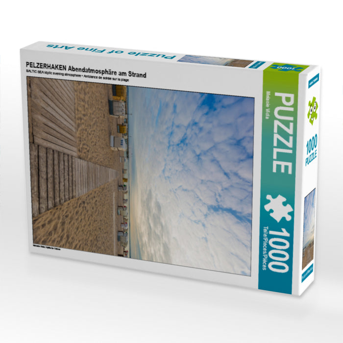 PELZERHAKEN Abendatmosphäre am Strand 1000 Teile Puzzle hoch - CALVENDO Foto-Puzzle'