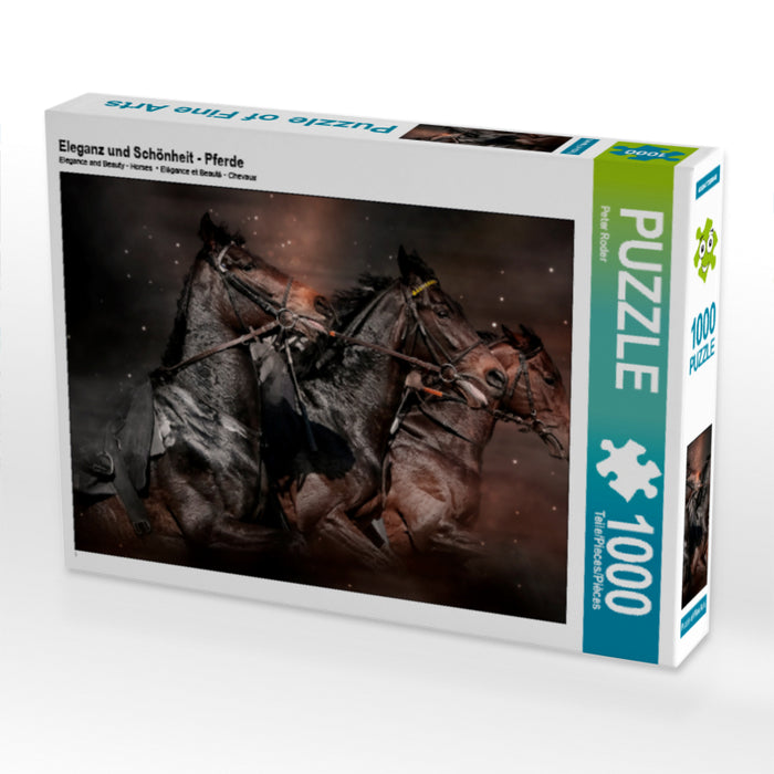 Eleganz und Schönheit - Pferde 1000 Teile Puzzle quer - CALVENDO Foto-Puzzle'
