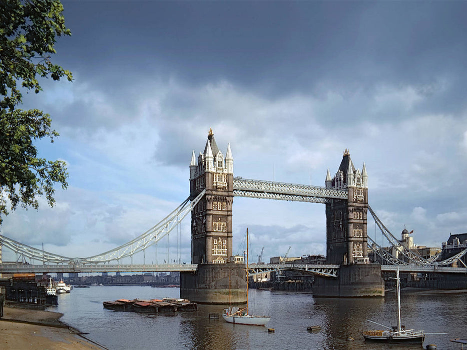 1973 - Tower Bridge 1000 Teile Puzzle quer - CALVENDO Foto-Puzzle'