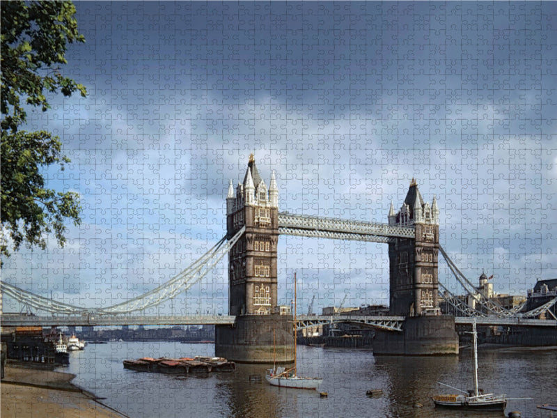 1973 - Tower Bridge 1000 Teile Puzzle quer - CALVENDO Foto-Puzzle'