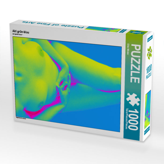 Akt grün-blau 1000 Teile Puzzle hoch - CALVENDO Foto-Puzzle'