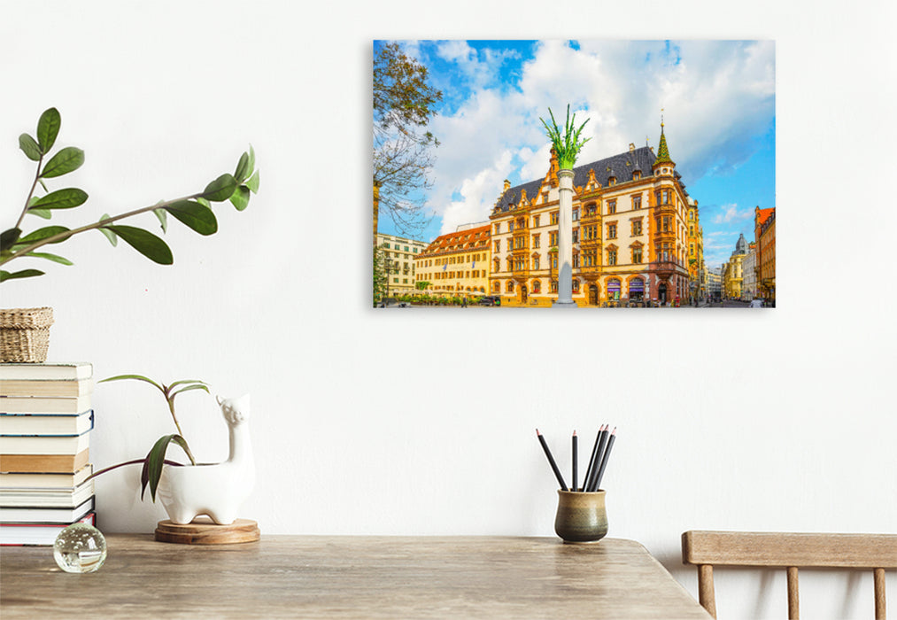 Premium textile canvas Premium textile canvas 120 cm x 80 cm across A motif from the Leipzig Impressions calendar 