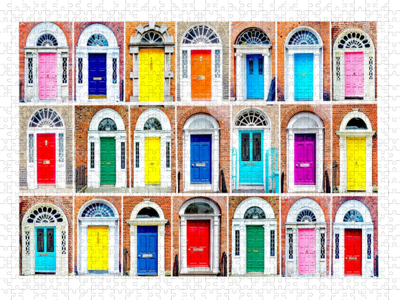 Bunte Türen - CALVENDO Foto-Puzzle'