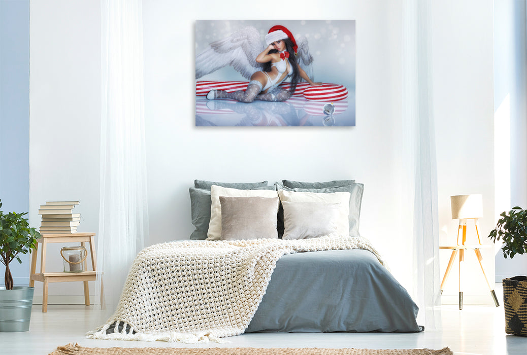 Premium textile canvas Premium textile canvas 120 cm x 80 cm landscape Sweet December 