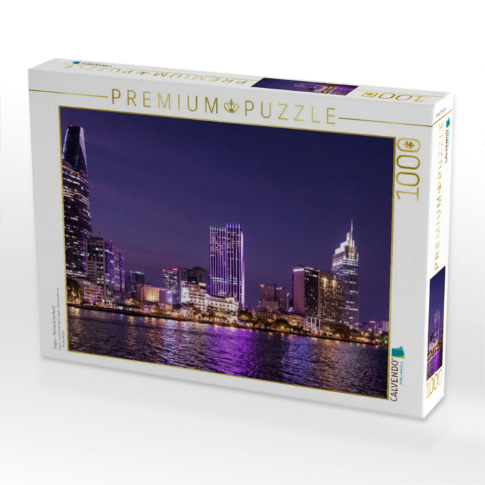 Saigon - Metropole bei Nacht - CALVENDO Foto-Puzzle'