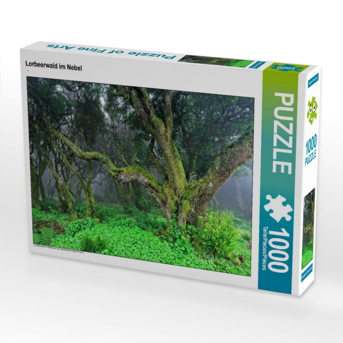 Lorbeerwald im Nebel 1000 Teile Puzzle quer - CALVENDO Foto-Puzzle'
