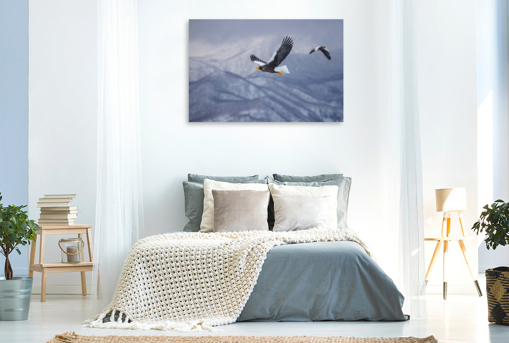 Premium textile canvas Premium textile canvas 120 cm x 80 cm landscape giant sea eagle 