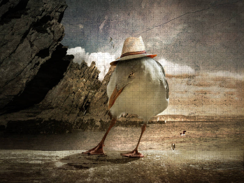 Schräger Vogel - CALVENDO Foto-Puzzle'