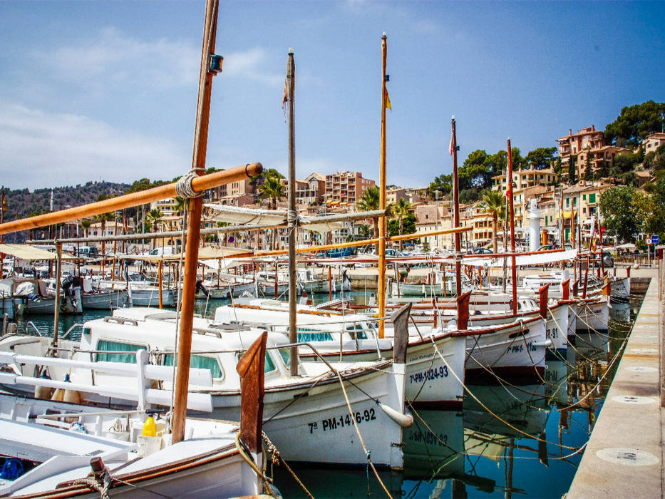 Boote in Port de Sóller - CALVENDO Foto-Puzzle'