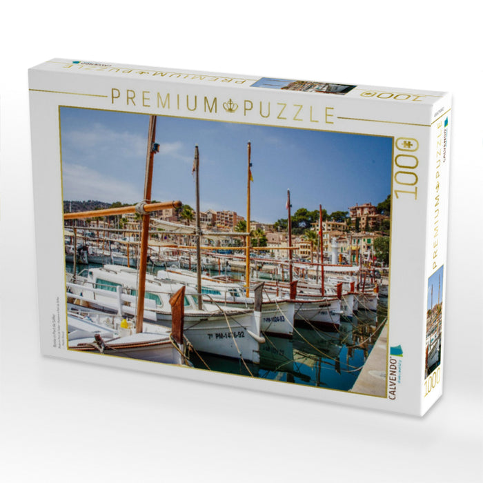 Boote in Port de Sóller - CALVENDO Foto-Puzzle'