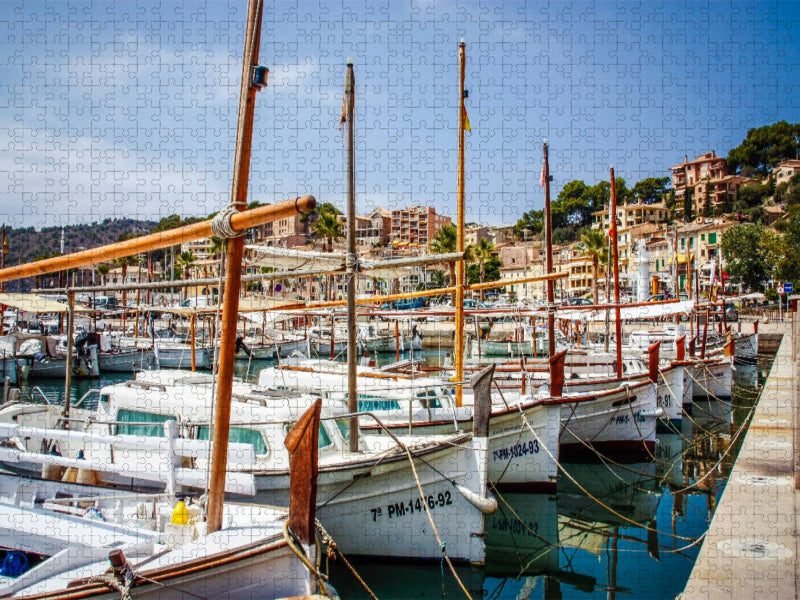 Boote in Port de Sóller - CALVENDO Foto-Puzzle'