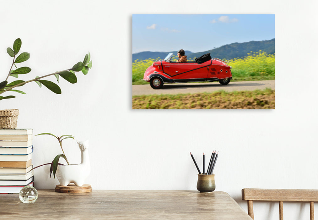 Premium textile canvas Premium textile canvas 120 cm x 80 cm landscape Messerschmitt KR 201 Roadster BRD 1957 