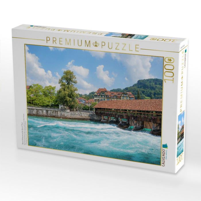 Obere Schleuse an der Aare in Thun - CALVENDO Foto-Puzzle'