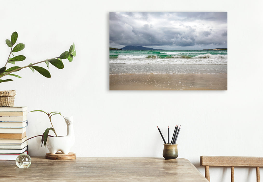 Premium textile canvas Premium textile canvas 120 cm x 80 cm landscape Luskentyre Beach - Harris 