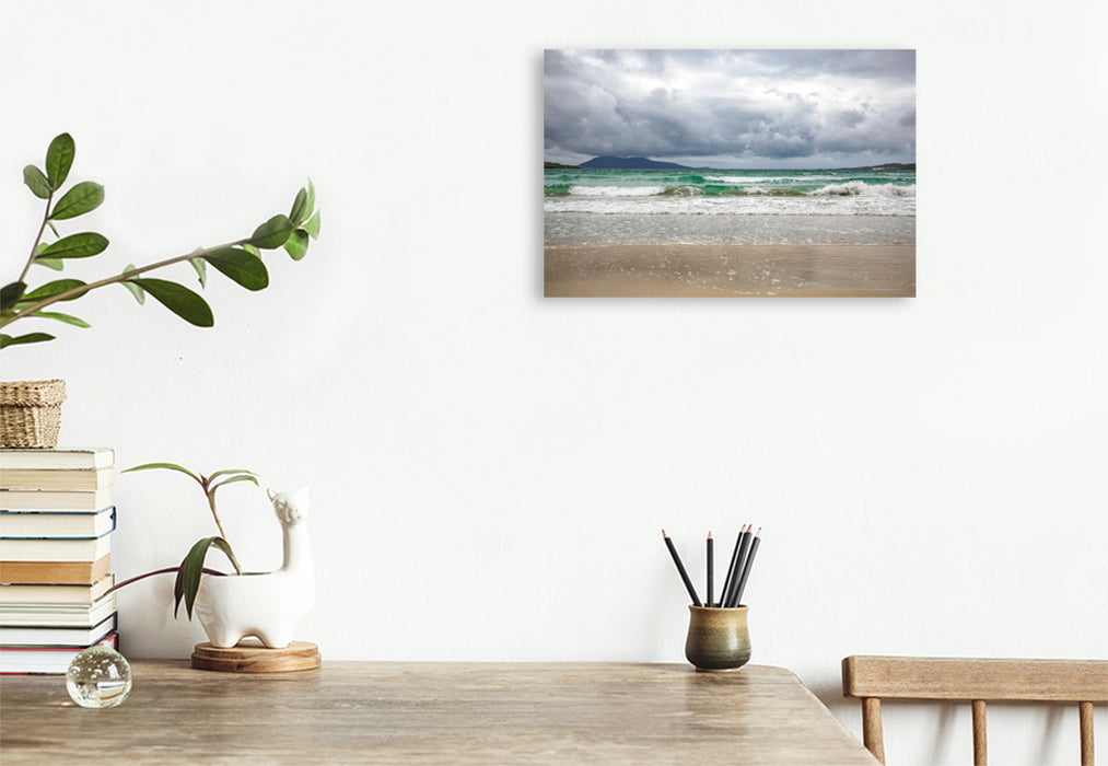 Premium textile canvas Premium textile canvas 120 cm x 80 cm landscape Luskentyre Beach - Harris 