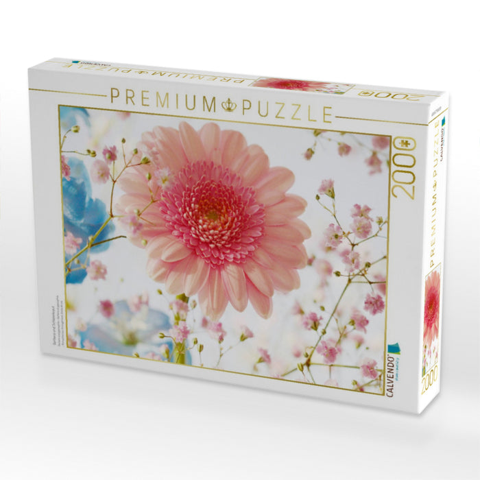 Gerbera und Schleierkraut - CALVENDO Foto-Puzzle'