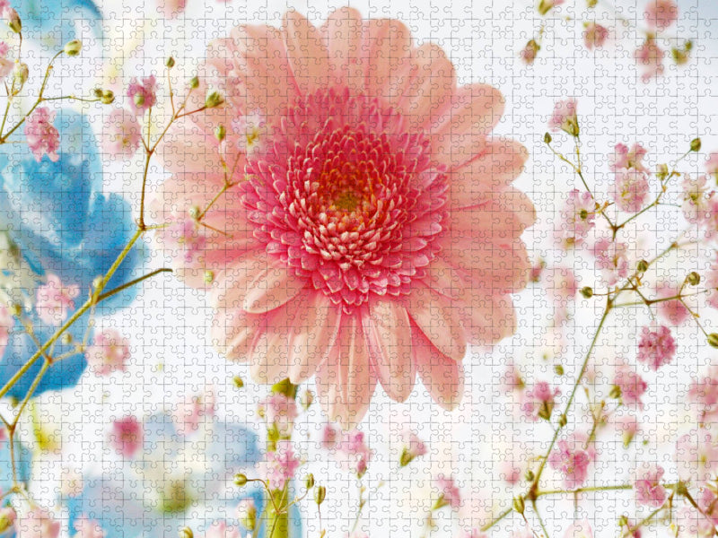 Gerbera und Schleierkraut - CALVENDO Foto-Puzzle'