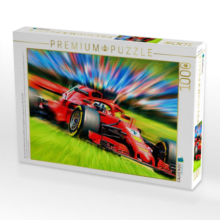 Der Finne Kimi Räikkönen fährt seit 2001 in der Königsklasse und gewann einen WM-Titel 2007. - CALVENDO Foto-Puzzle'