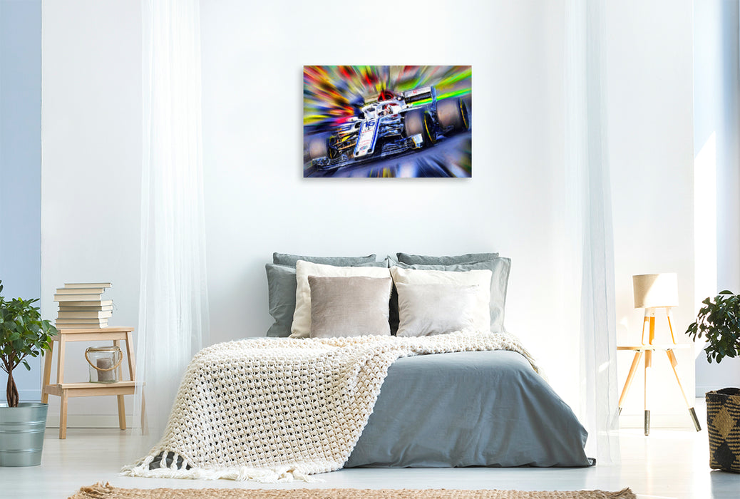 Premium textile canvas Premium textile canvas 120 cm x 80 cm across The young Monegasque Charles Leclerc, according to talent scouts, has the potential of a champion. 