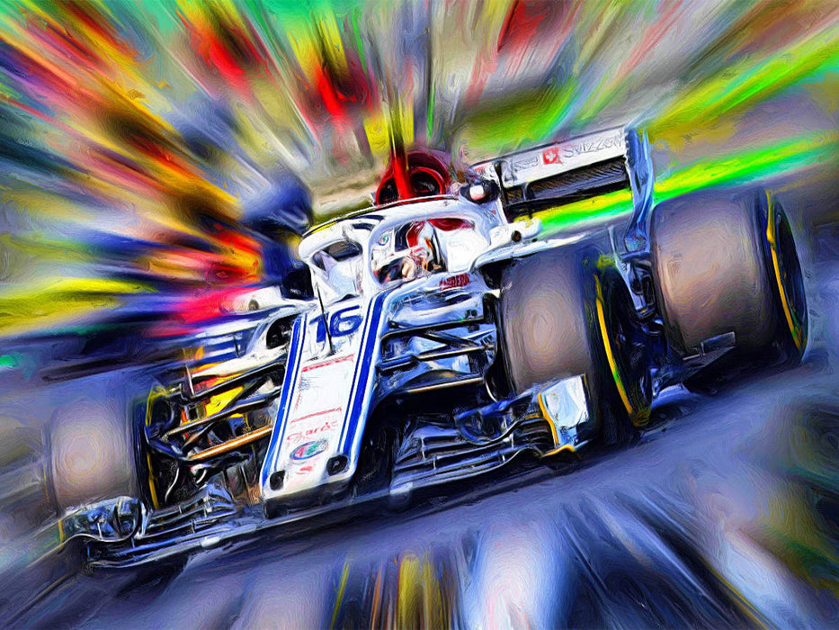 Der junge Monegasse Charles Leclerc, so urteilen Talentsucher, hat das Potential eines Champion. - CALVENDO Foto-Puzzle'