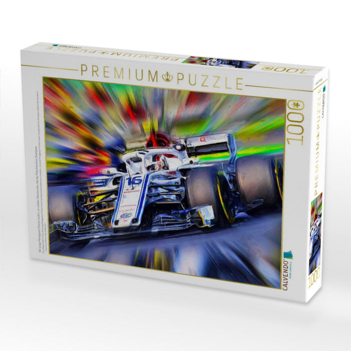 Der junge Monegasse Charles Leclerc, so urteilen Talentsucher, hat das Potential eines Champion. - CALVENDO Foto-Puzzle'