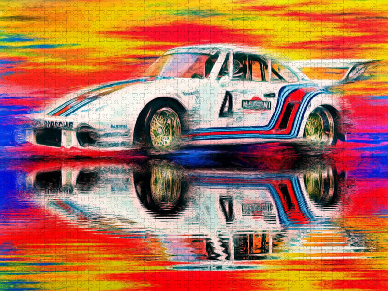 Der 935 der Rennfahrer Jochen Mass und Jacky Ickx Ende der 1970er Jahre - CALVENDO Foto-Puzzle'