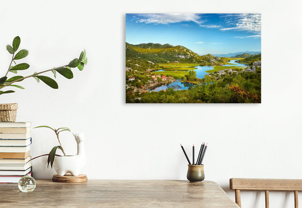 Premium textile canvas Premium textile canvas 120 cm x 80 cm landscape Karu? 