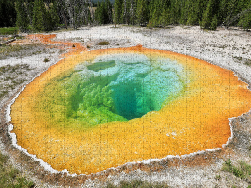 Morning Glory Pool im Upper Geyser Basin. 1000 Teile Puzzle quer - CALVENDO Foto-Puzzle'