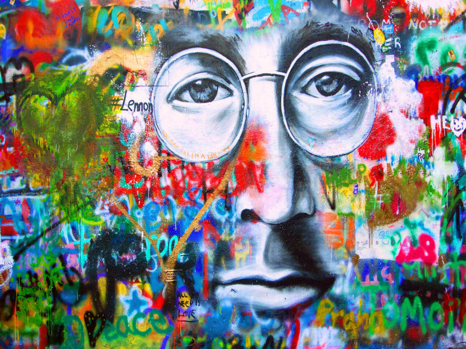 Die Friedensmauer in Prag - John Lennon RIP - CALVENDO Foto-Puzzle'