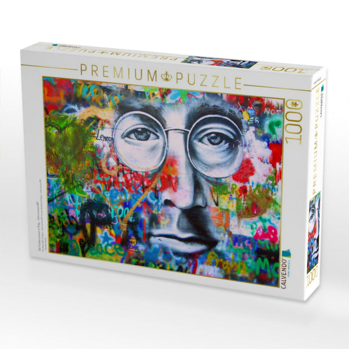 Die Friedensmauer in Prag - John Lennon RIP - CALVENDO Foto-Puzzle'