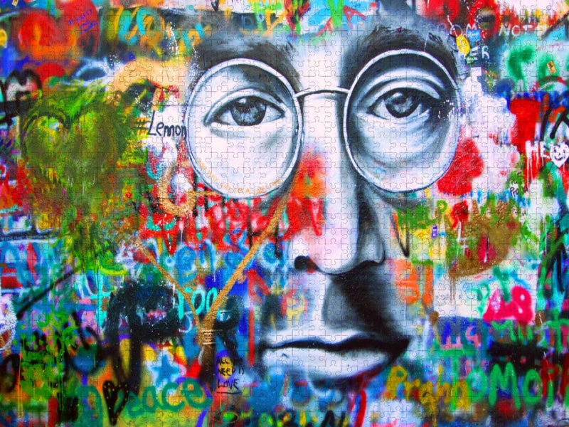 Die Friedensmauer in Prag - John Lennon RIP - CALVENDO Foto-Puzzle'