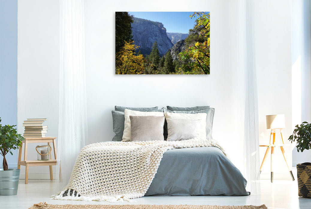 Premium textile canvas Premium textile canvas 120 cm x 80 cm landscape autumnal mountain worlds 