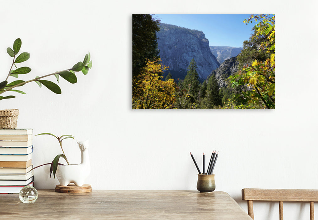 Premium textile canvas Premium textile canvas 120 cm x 80 cm landscape autumnal mountain worlds 