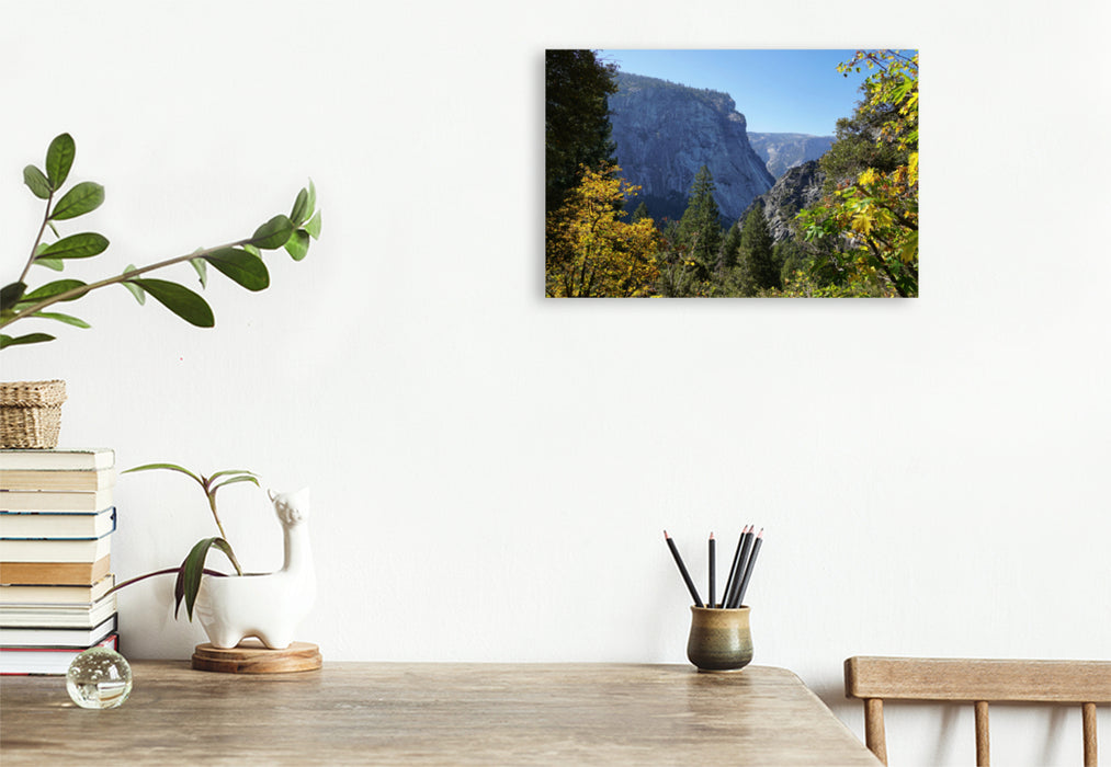 Premium textile canvas Premium textile canvas 120 cm x 80 cm landscape autumnal mountain worlds 