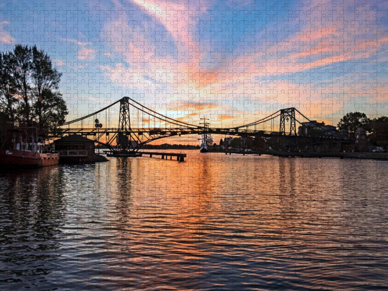 Kaiser Wilhelm Brücke im Sonnenuntergang - CALVENDO Foto-Puzzle'