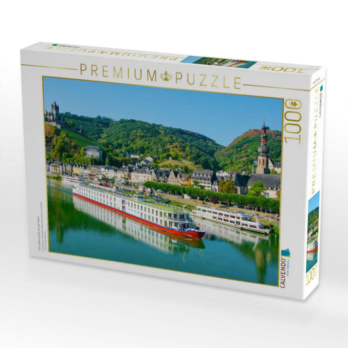 Kreuzfahrtschiffe auf der Mosel - CALVENDO Foto-Puzzle'