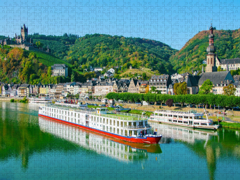 Kreuzfahrtschiffe auf der Mosel - CALVENDO Foto-Puzzle'
