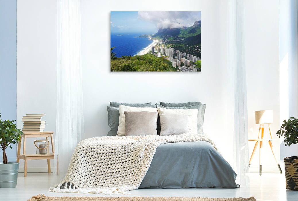 Premium Textil-Leinwand Premium Textil-Leinwand 120 cm x 80 cm quer Tolle Aussicht auf Rio de Janeiro