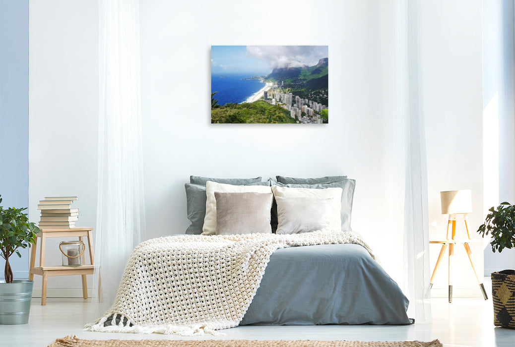 Premium Textil-Leinwand Premium Textil-Leinwand 120 cm x 80 cm quer Tolle Aussicht auf Rio de Janeiro