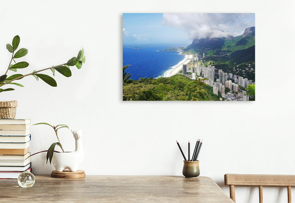 Premium Textil-Leinwand Premium Textil-Leinwand 120 cm x 80 cm quer Tolle Aussicht auf Rio de Janeiro