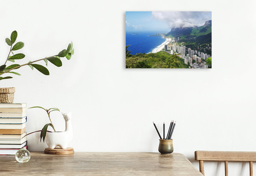 Premium Textil-Leinwand Premium Textil-Leinwand 120 cm x 80 cm quer Tolle Aussicht auf Rio de Janeiro