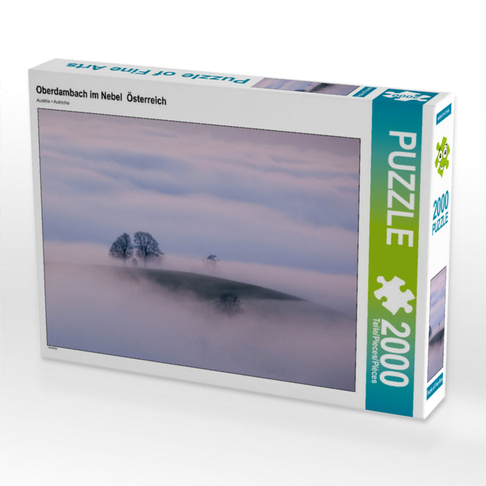 Oberdambach im Nebel  Österreich 2000 Teile Puzzle quer - CALVENDO Foto-Puzzle'
