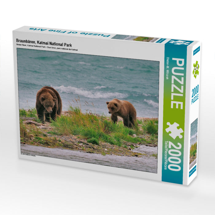 Braunbären, Katmai National Park 2000 Teile Puzzle quer - CALVENDO Foto-Puzzle'