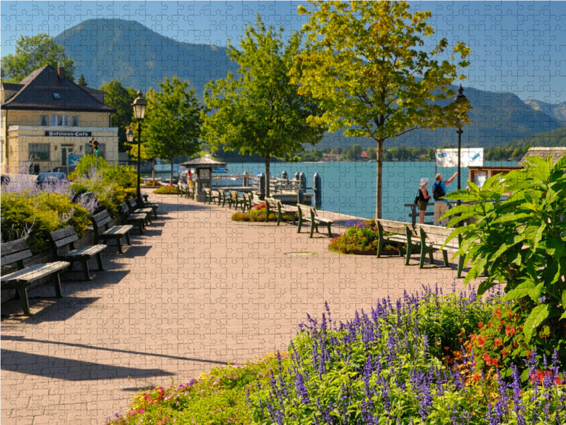Seepromenade von Tegernsee 2000 Teile Puzzle quer - CALVENDO Foto-Puzzle'