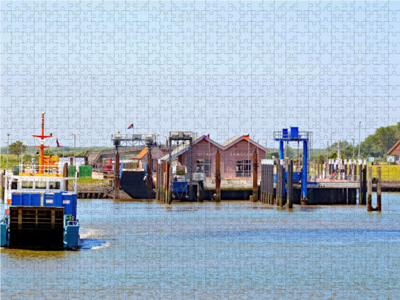 Hafen Langeoog 2000 Teile Puzzle quer - CALVENDO Foto-Puzzle'