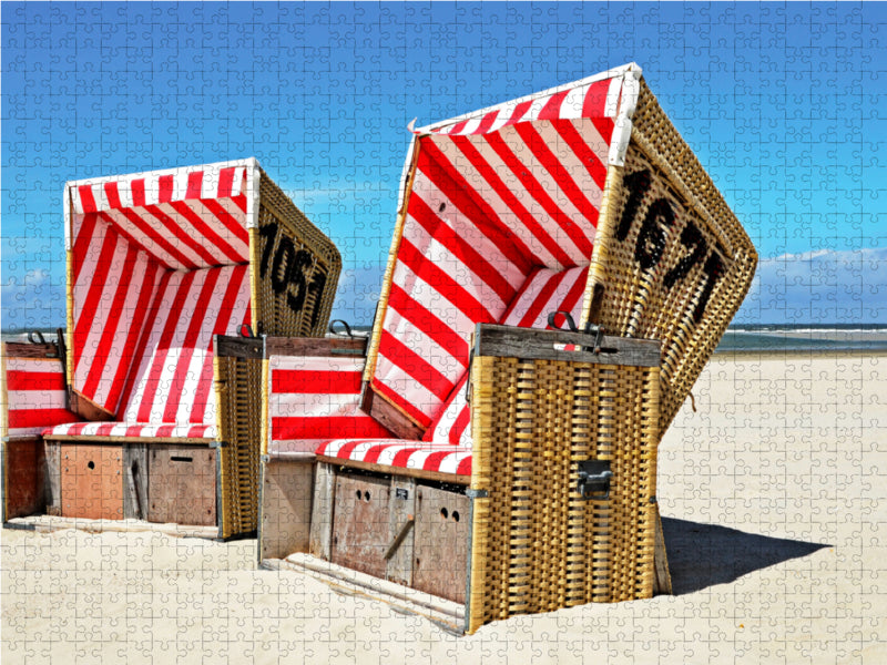 Chaises de plage - Puzzle photo CALVENDO 